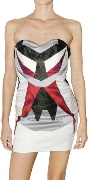 Guishem Geometric Stretch Satin Dress - Lyst