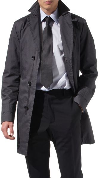 Hugo Boss Zoho Trench Coat in Gray for Men (grey)