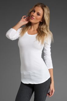 James Perse Jewel Long Sleeve Tee - Lyst