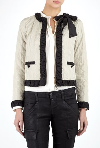 Love Moschino Quilted Contrast Bow Jacket - Lyst
