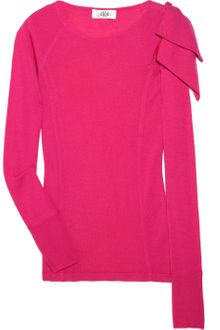Tibi Bow-embellished Wool Sweater - Lyst