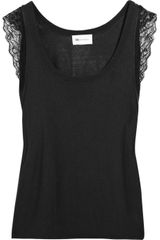 Vanessa Bruno Athé Lace-trimmed Sleeveless Sweater