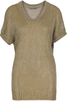 Vince Metallic-knit Sweater - Lyst