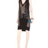 Vionnet Black Sheer Dappled Silk Dress in Black - Lyst