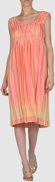 Issey Miyake Fête 3/4 Length Dress - Lyst