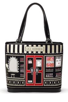 Lulu Guinness Black Medium Cosmetic Shop Edith - Lyst