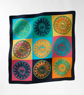 Tory Burch Foundation Silk Scarf - Lyst
