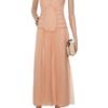 Alberta Ferretti Silkchiffon Bodice Dress in Orange - Lyst