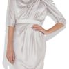 Lanvin Knotfront Silksatin Dress in Gray - Lyst