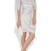 Lanvin Knotfront Silksatin Dress in Gray - Lyst