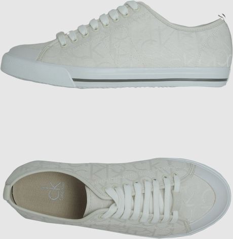 calvin klein mens white shoes