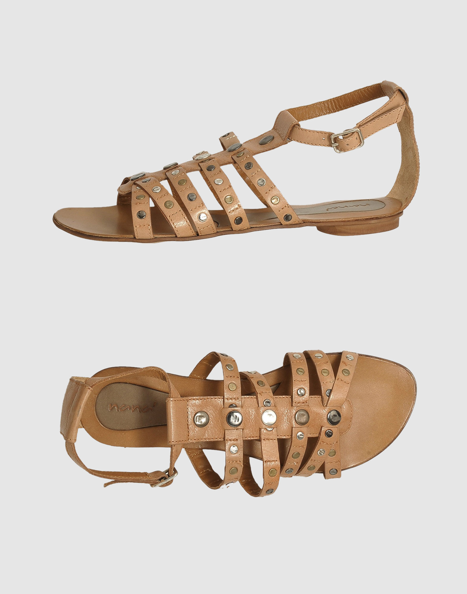 nana sandals in brown lyst nana sandals in brown lyst