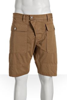 DSquared2 Khaki Cotton Cargo Shorts - Lyst