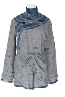 Rodarte Cotton and Flax Long Sleeves Top - Lyst