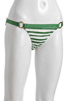 BCBGMAXAZRIA Kelly Green Striped Ring Detail Bikini Bottoms - Lyst