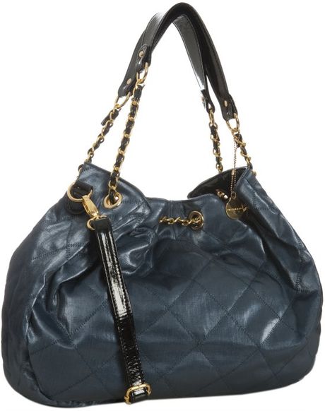 Big Buddha Blue Diamond Quilted Chain Shoulder Bag in Blue | Lyst