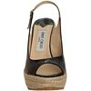 Jimmy Choo Black Patent Polar Platform Slingback Wedges in Black - Lyst