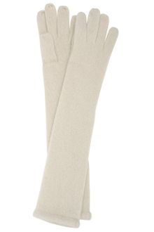 Portolano Super White Cashmere Elbow Length Gloves - Lyst