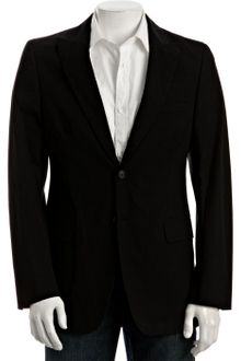 Prada Black Two-button Front Woven Blazer - Lyst
