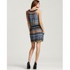 Bcbgmaxazria Flamestitch Print Cutaway Jersey Dress in Blue (Chambray Multi) - Lyst