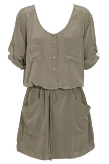Club Monaco Silk Cargo Dress - Lyst