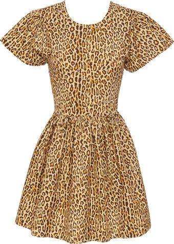  Leopard-print Cotton Dress 