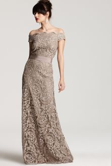 Tadashi Shoji Off-shoulder Lace Gown - Lyst