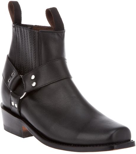 Chloë Sevigny For Opening Ceremony Leather Ankle Boot in Black - Lyst