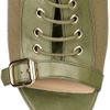 Emilio Pucci Leather and Canvas Laceup Sandals in Green (olive) - Lyst