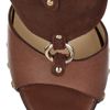 Jimmy Choo Ursula Leather and Suede Sandals in Brown - Lyst