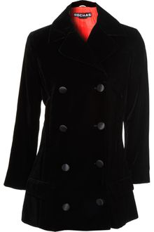 Rochas Double Breasted Pea Coat - Lyst
