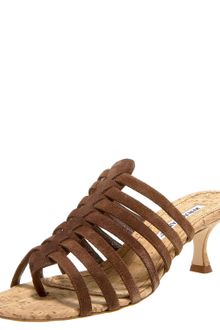 Manolo Blahnik Strappy Thong Slide Sandal - Lyst