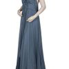 Eastland Chiffon Beaded Halter Gown in Blue (orange) - Lyst