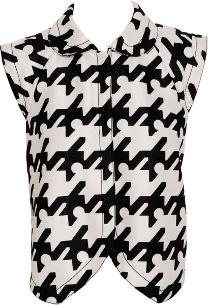 Balenciaga Waistcoat with Enlarged Houndstoothprint in Black - Lyst