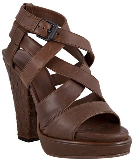bottega veneta sandals brown