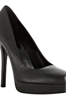 Gucci Black Leather Tile Platform Pumps - Lyst