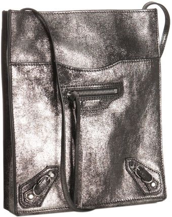 Balenciaga Black Metallic Calfskin Milky Way Papier Crossbody Bag - Lyst