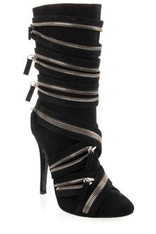Giuseppe Zanotti x Balmain Suede Boots with Zips - Lyst