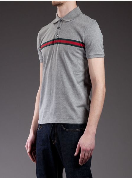 grey gucci polo shirt