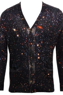 Christopher Kane Galaxy-print Silk-cashmere Knit Cardigan - Lyst