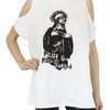 Givenchy Printed Cut Out Tshirt in White - Lyst