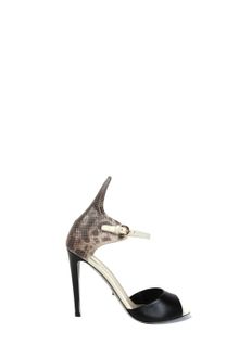 Sergio Rossi Calfskin and Snakeskin Acapulco Sandals - Lyst