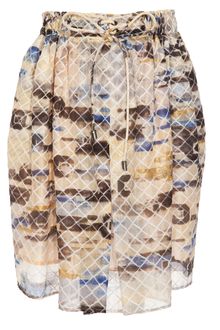Balenciaga Hand-painted Silk Full Skirt - Lyst