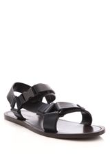 Lanvin Leather Clip Buckle Sandals