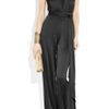 Halston Heritage Stretch Satinjersey Halterneck Jumpsuit in Black - Lyst