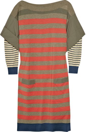 Marc By Marc Jacobs Beatrix Striped Fine-knit Cotton Sweater Dress - Lyst