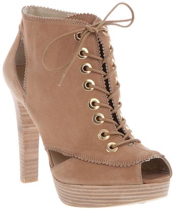 Stuart Weitzman Peep Toe Boot - Lyst