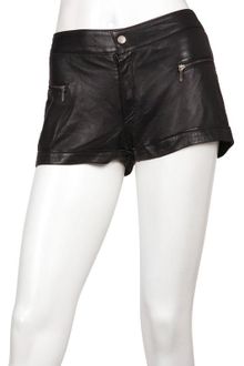 Chick With Guns Chick with Guns Fanni Leather Shorts in Black - Lyst
