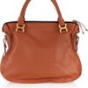 Chloé Marcie Large Leather Tote in Brown (gold) - Lyst