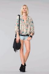 Iro Tanya Cream Silk Top